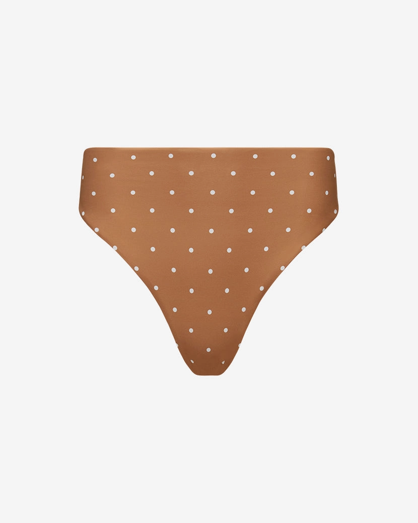 High Rise Micro Polka Dot Bikini Bottom
