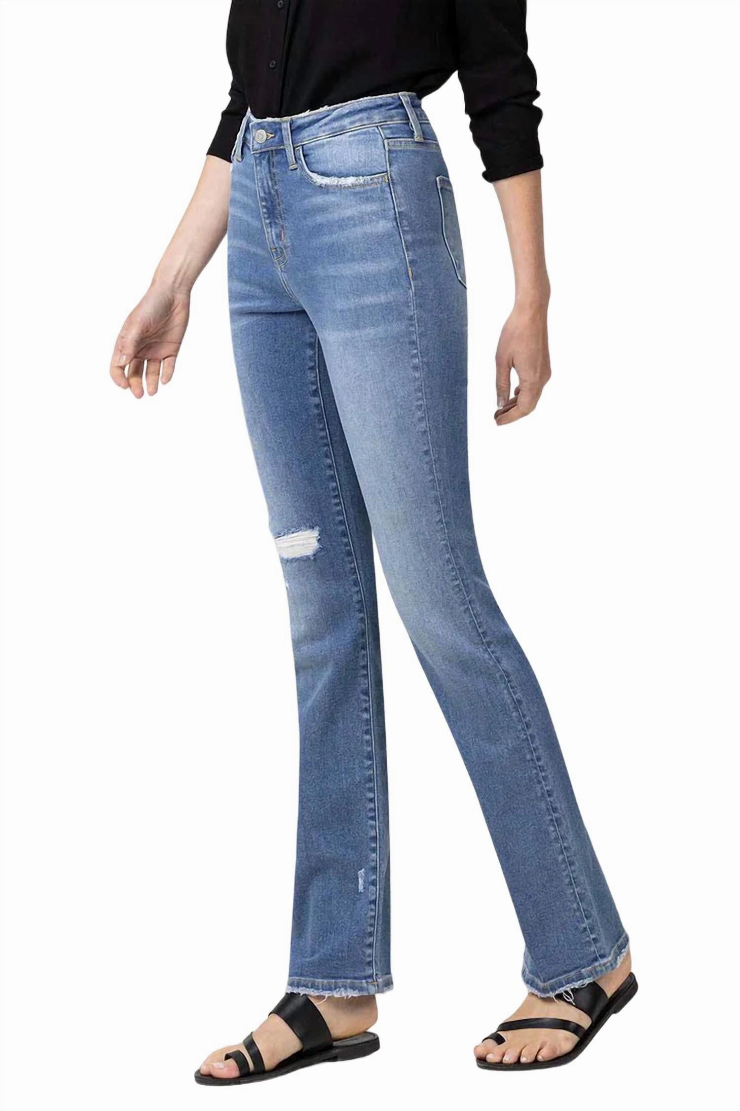 High Rise Mini Bootcut Jean In Allium
