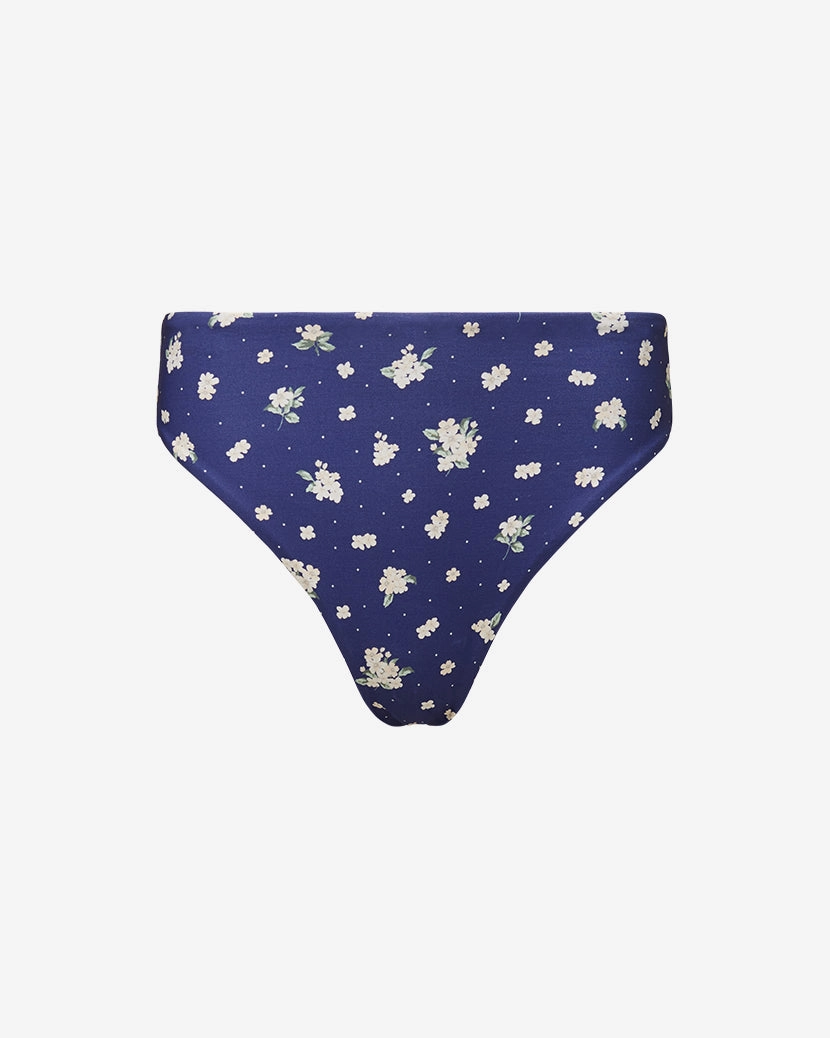High Rise Polka Dot Floral Bikini Bottom