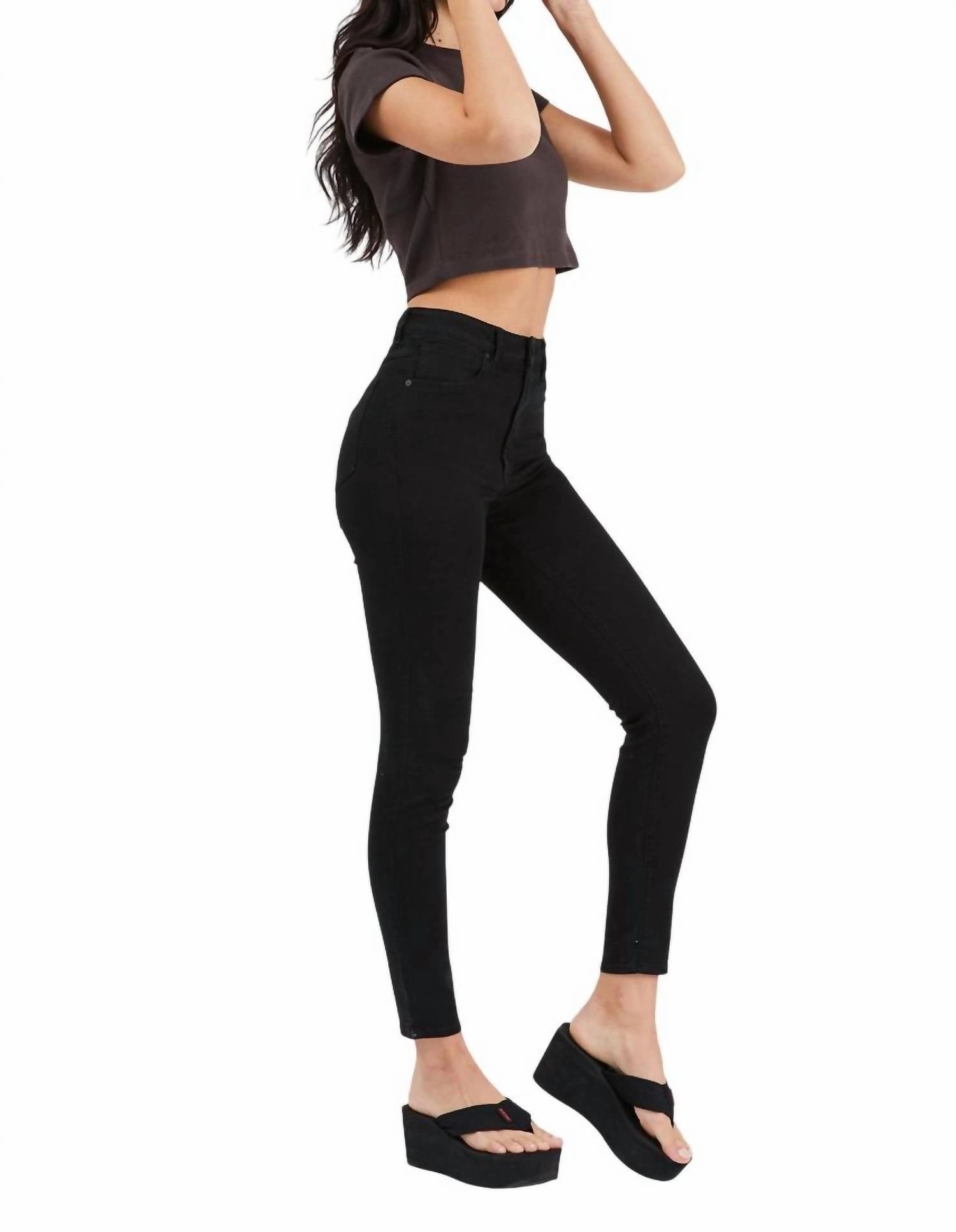 High Skinny Ankle Basher Jeans In Black Magic