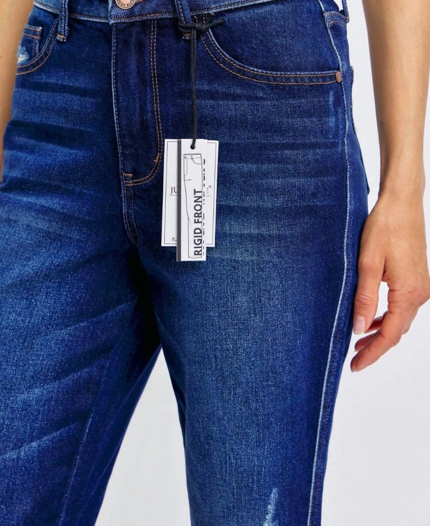 High Waist Straight Jeans In Dark