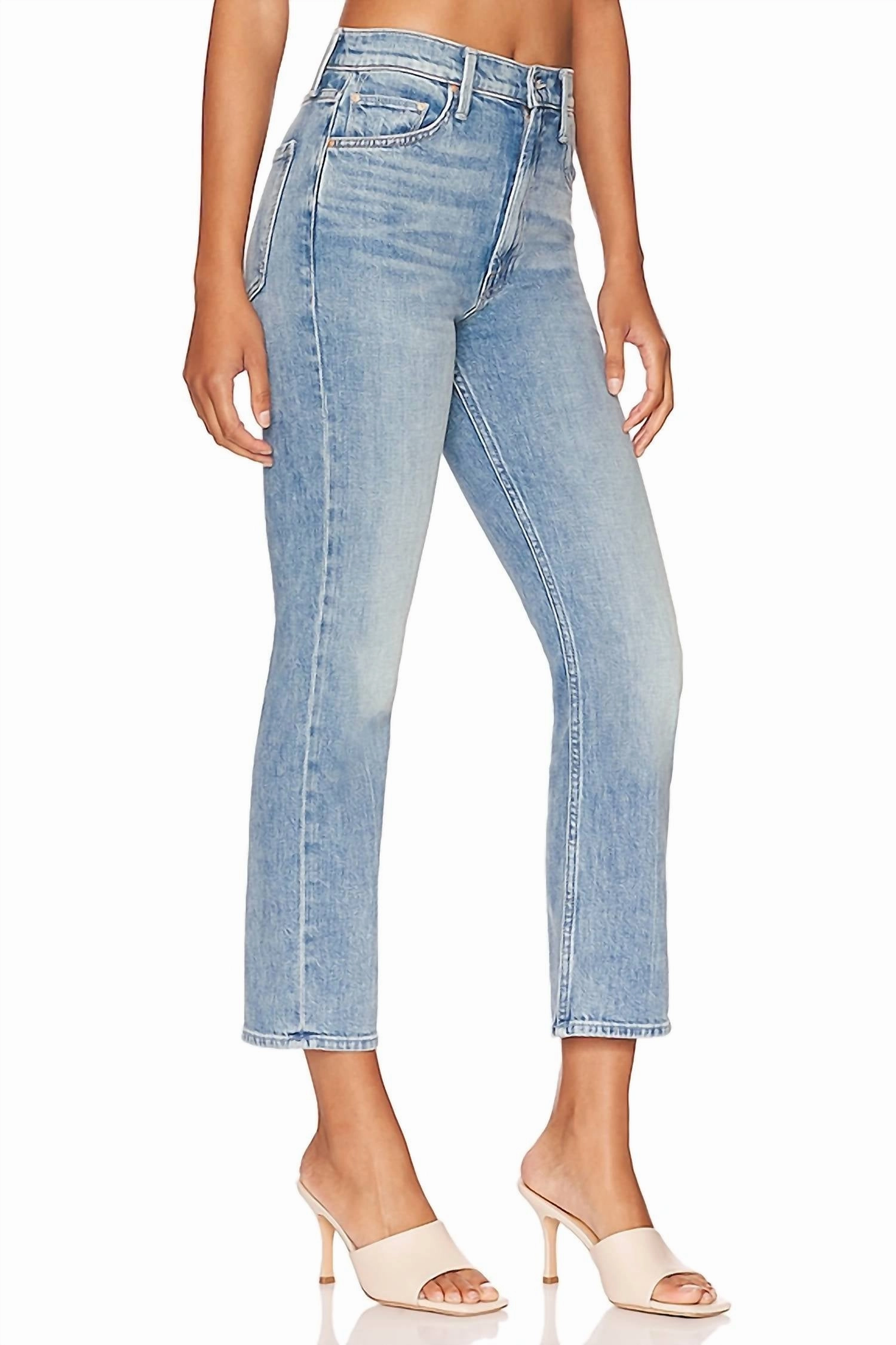 High Waisted Rider Ankle Jeans In Salt Of The Earth