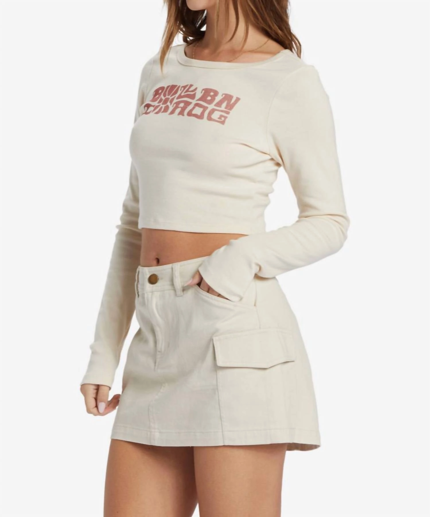 Hillary Cargo Skirt In Whitecap
