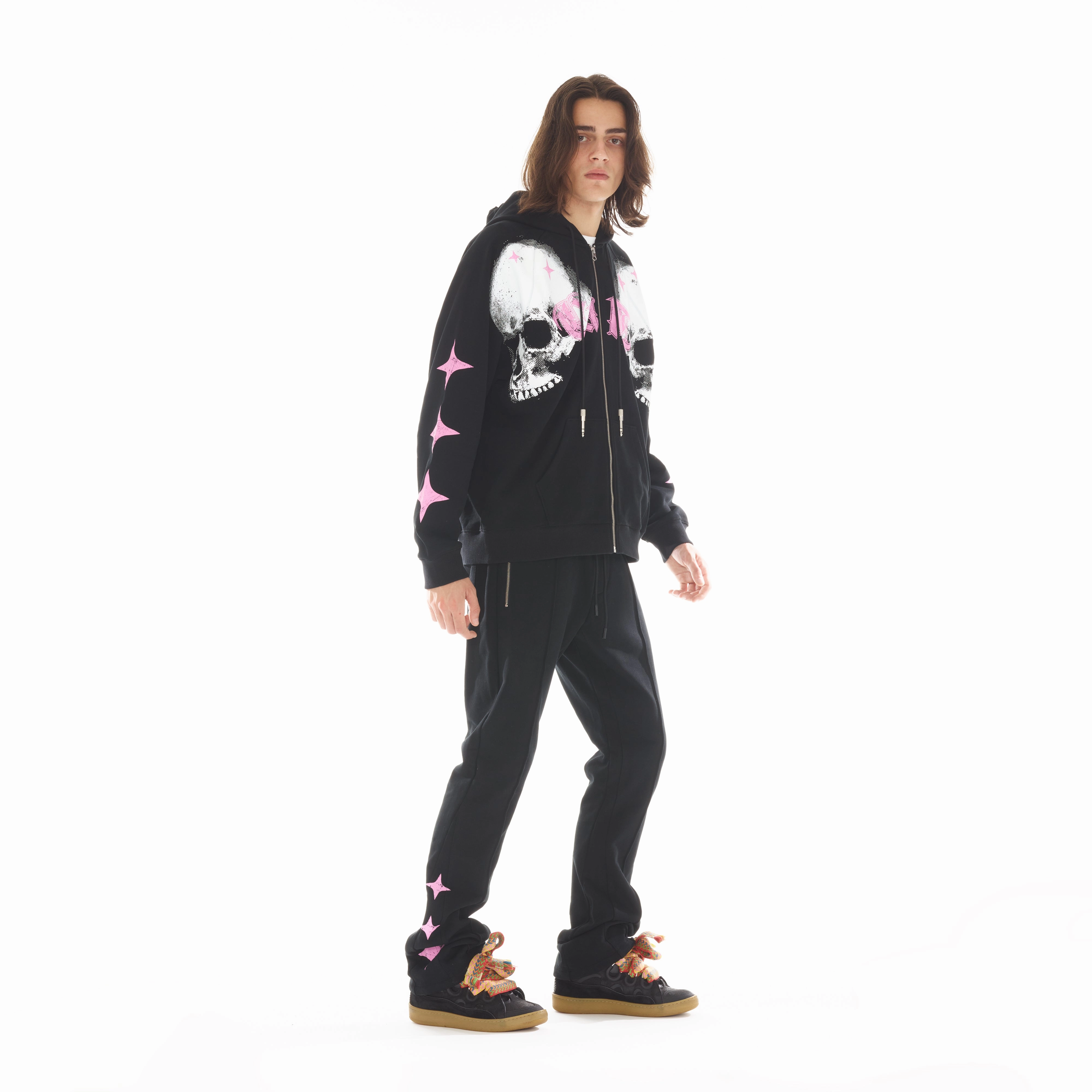 HIPSTER SWEATPANTS "LIFE IS PAIN" IN BLACK