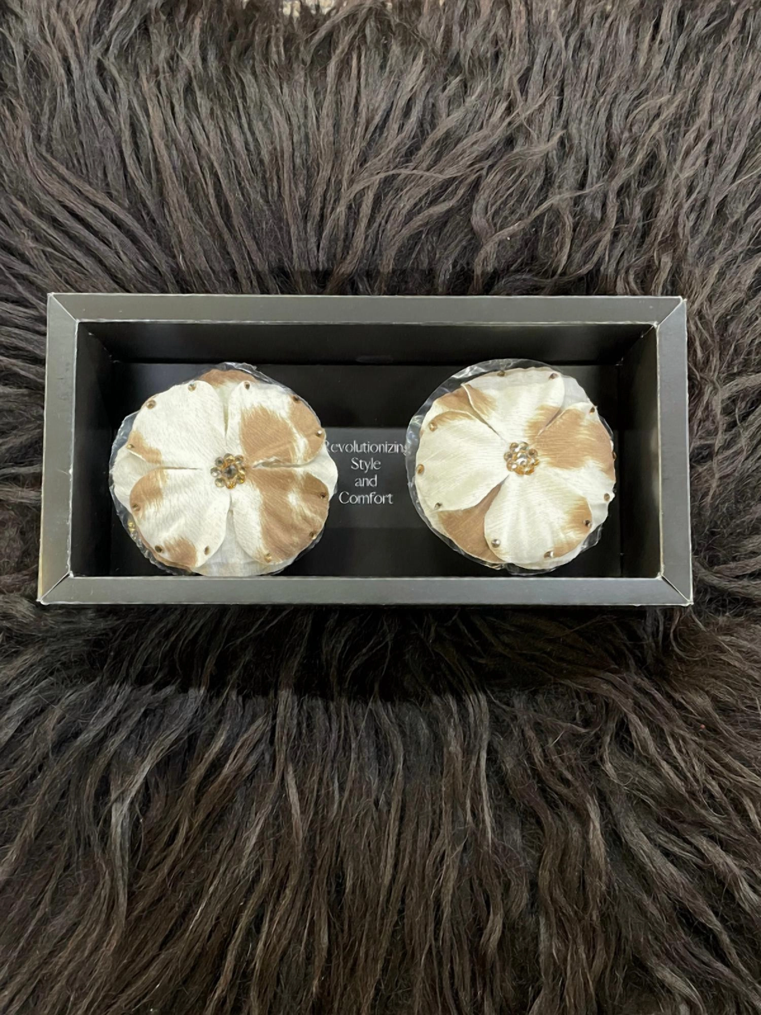 Houston Nipple Cover In Brown/white