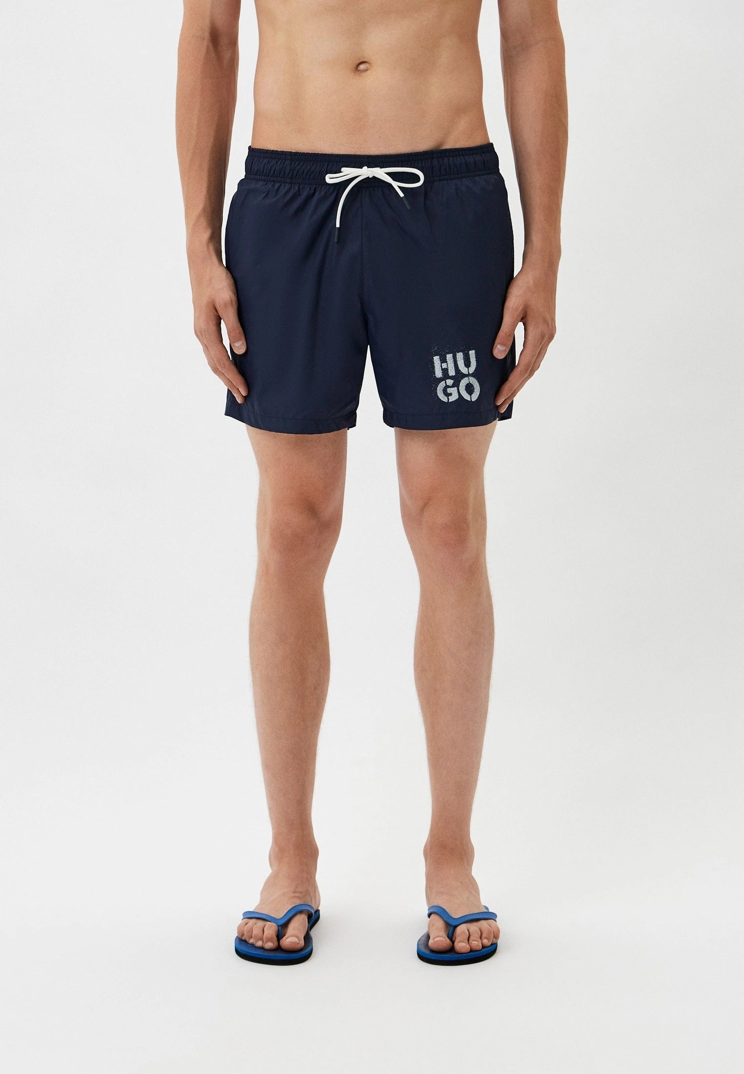 Hugo Men's Paol Swim Trunks, Blueberry Blue