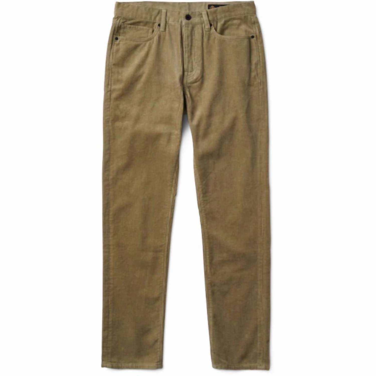 Hwy 128 Corduroy Straight Fit Jeans In Dusty Green