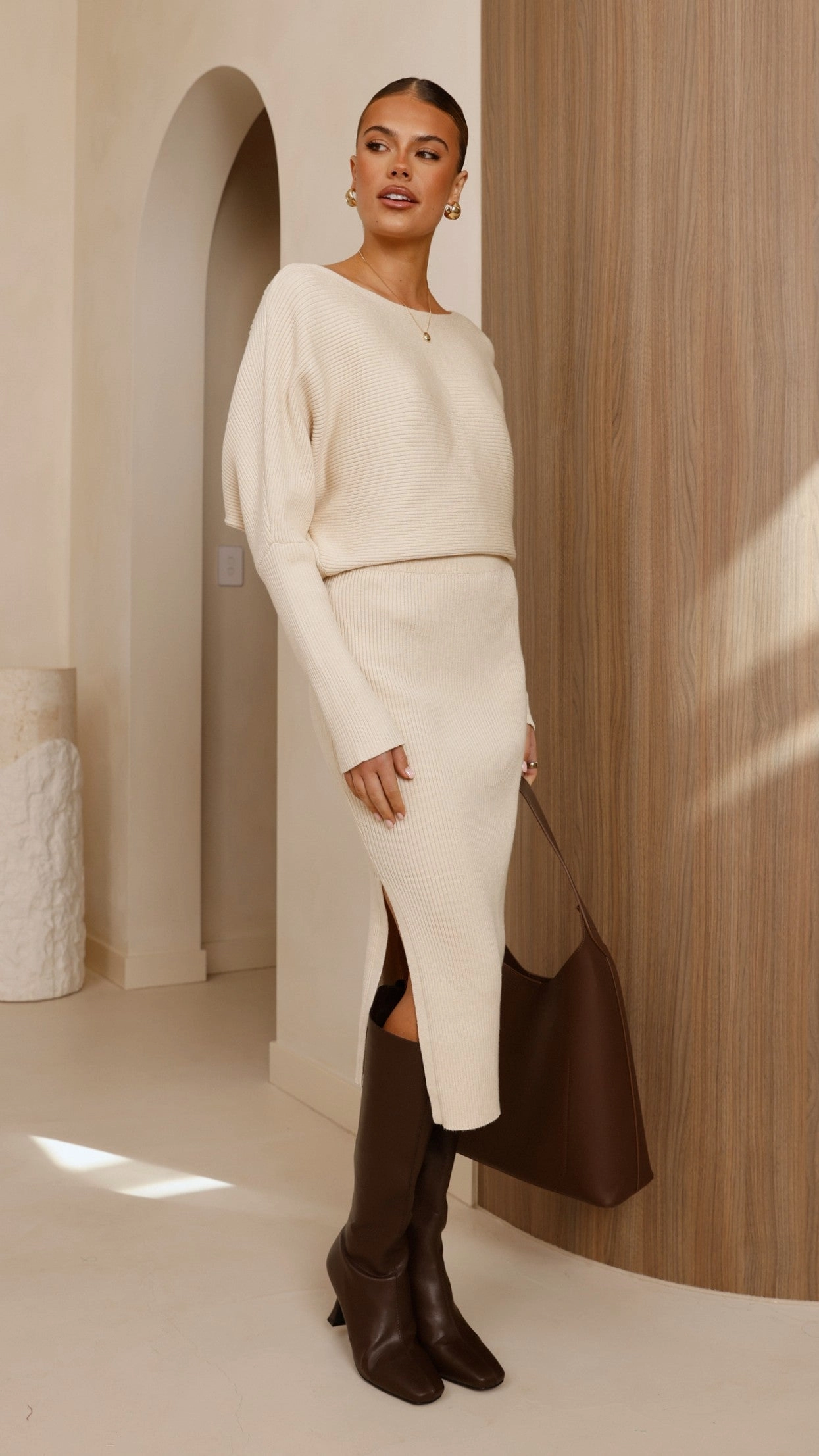 Iluka Knit Top - Beige
