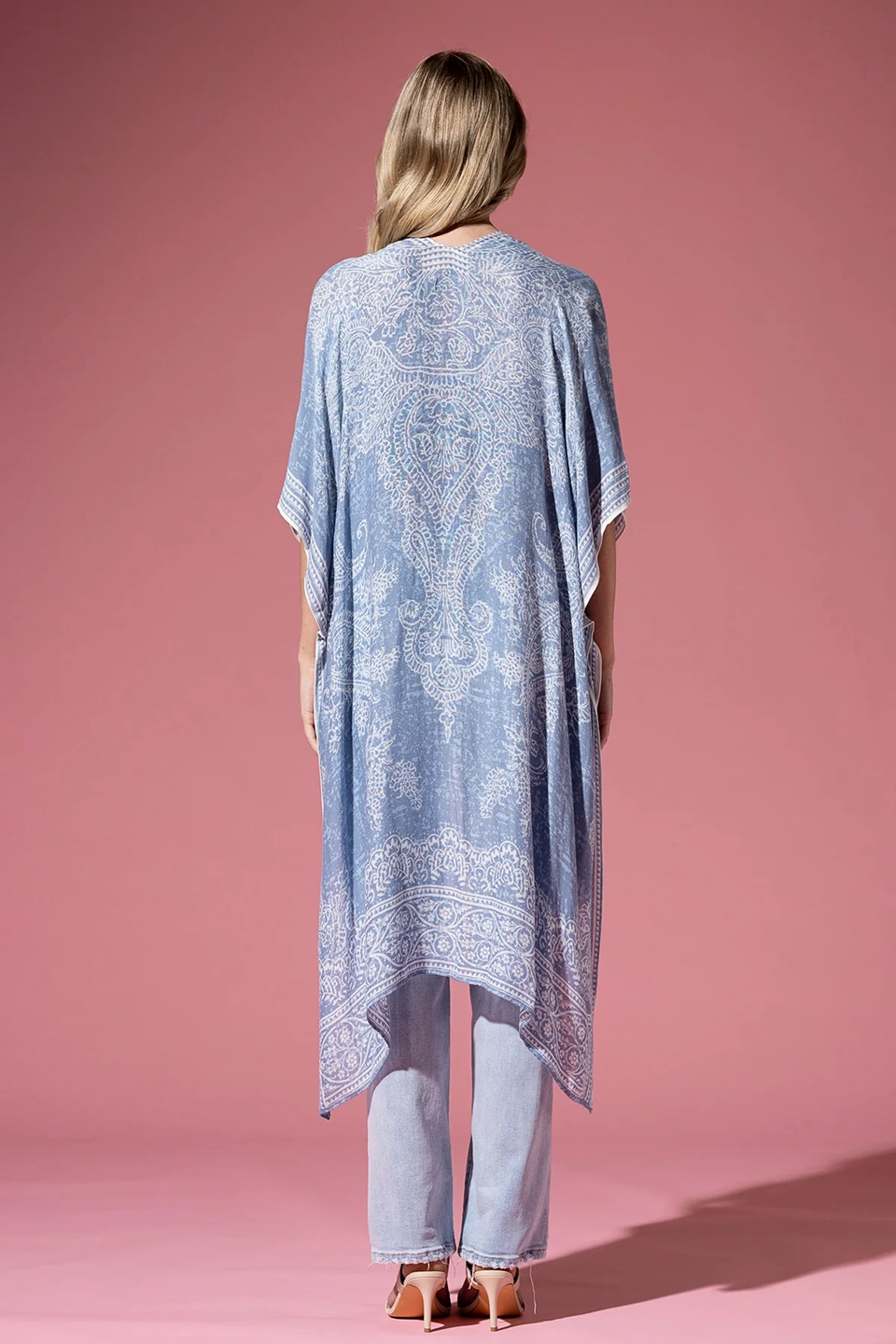 Inaya Printed Open Front Kimono
