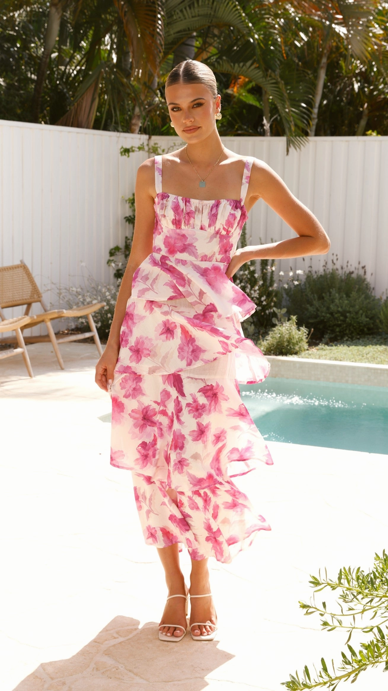 Indi Maxi Dress - Pink Floral
