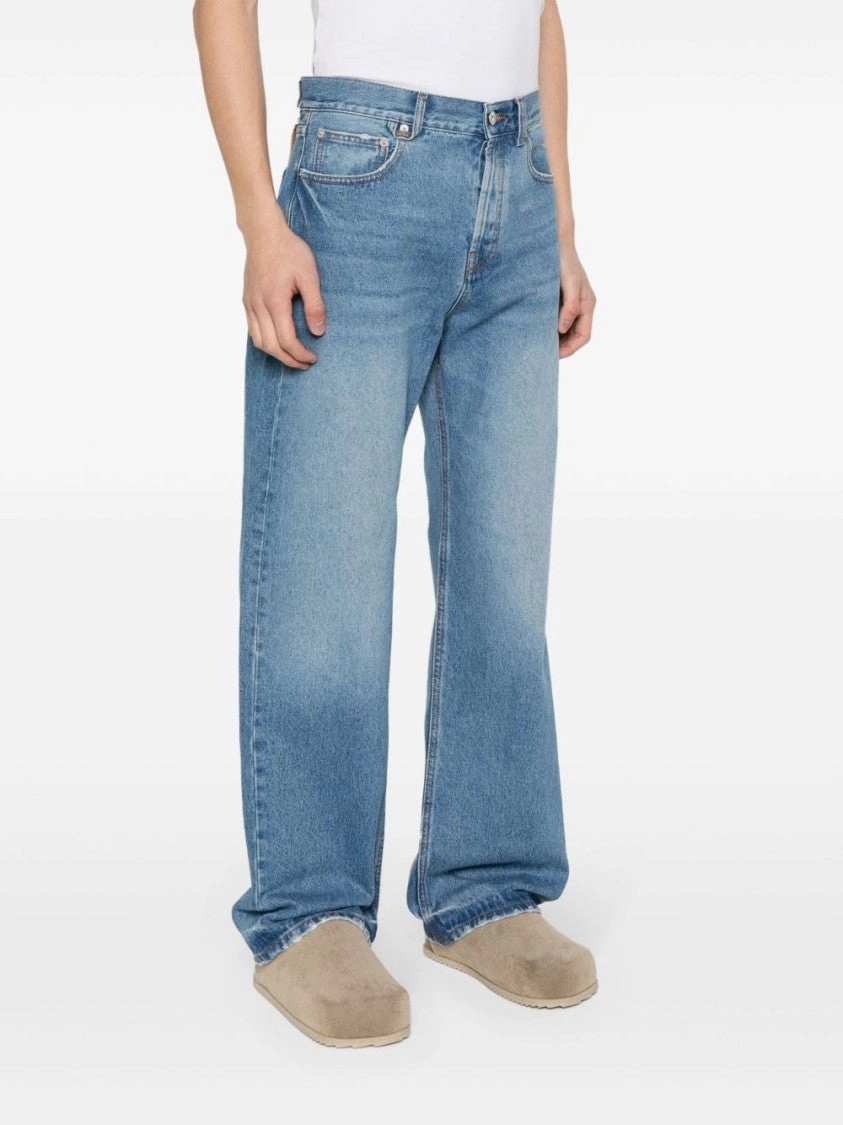 Indigo Organic Cotton Blend Straight Fit Jeans