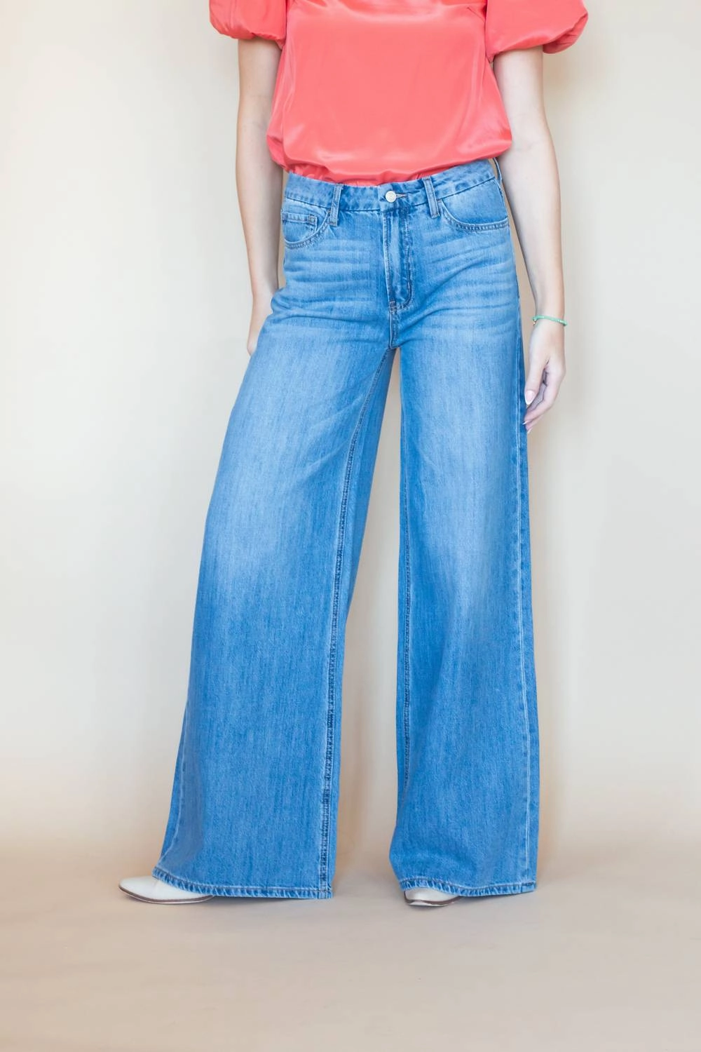 Infinite Motion Extra Wide Leg Jeans In Blue