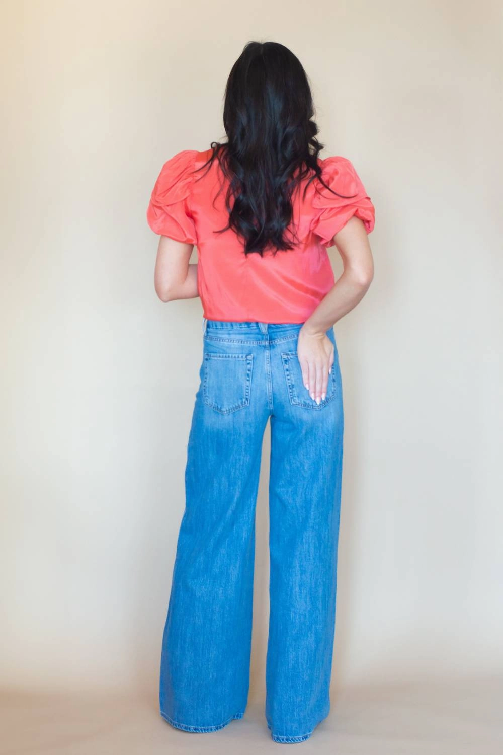 Infinite Motion Extra Wide Leg Jeans In Blue