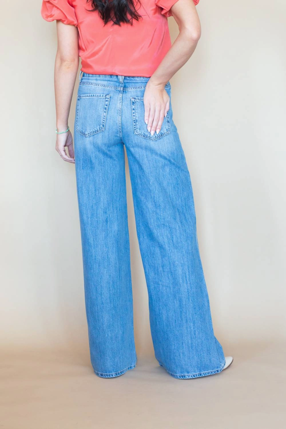 Infinite Motion Extra Wide Leg Jeans In Blue