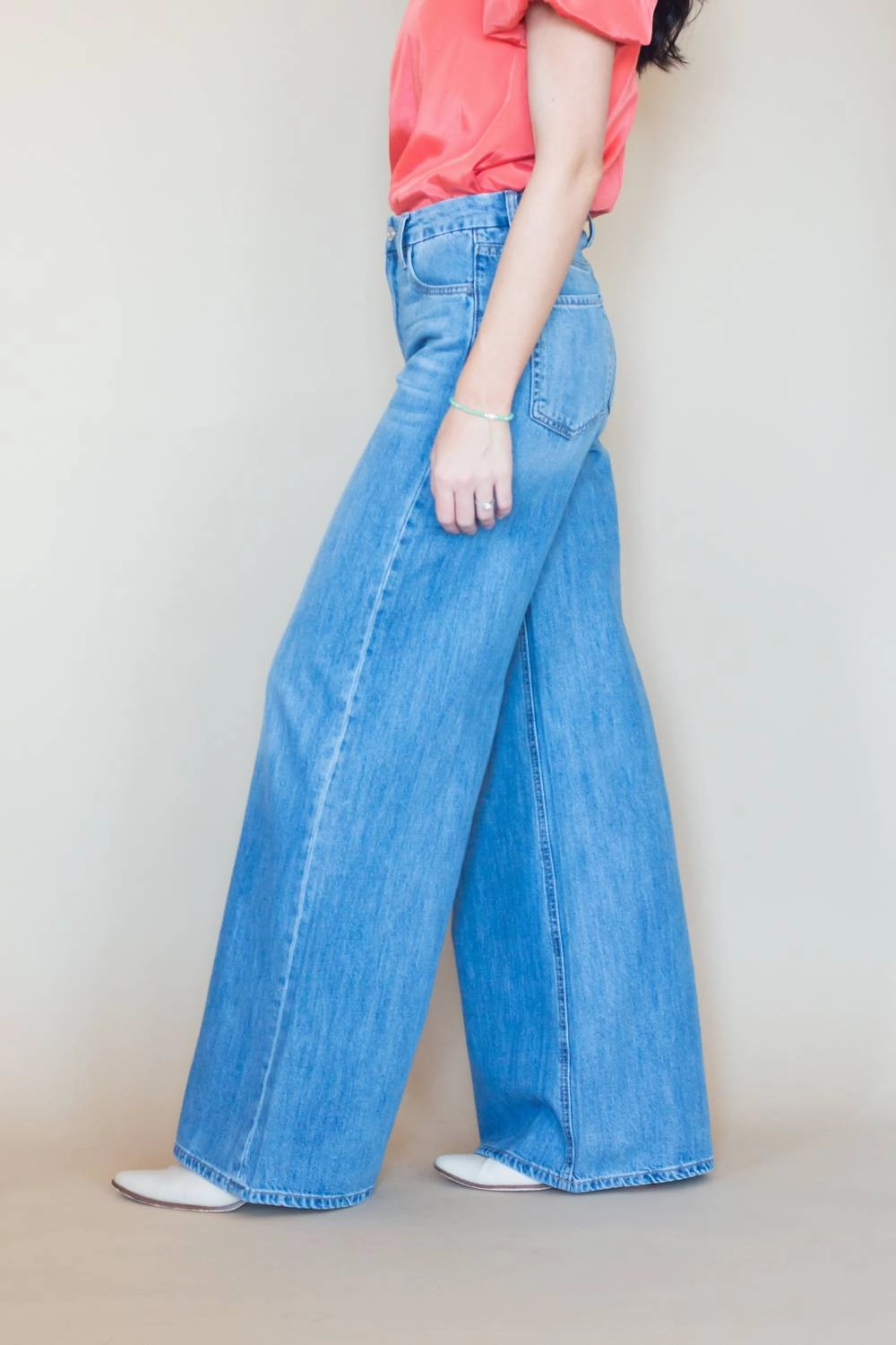 Infinite Motion Extra Wide Leg Jeans In Blue