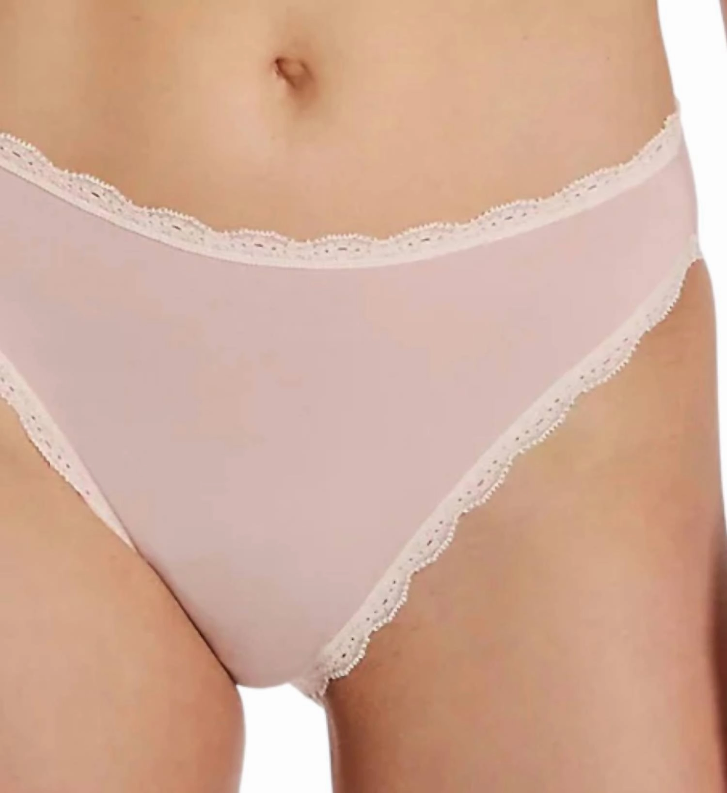 Inspired Eyelet Hi-Leg Brief Panty In Rose Smoke