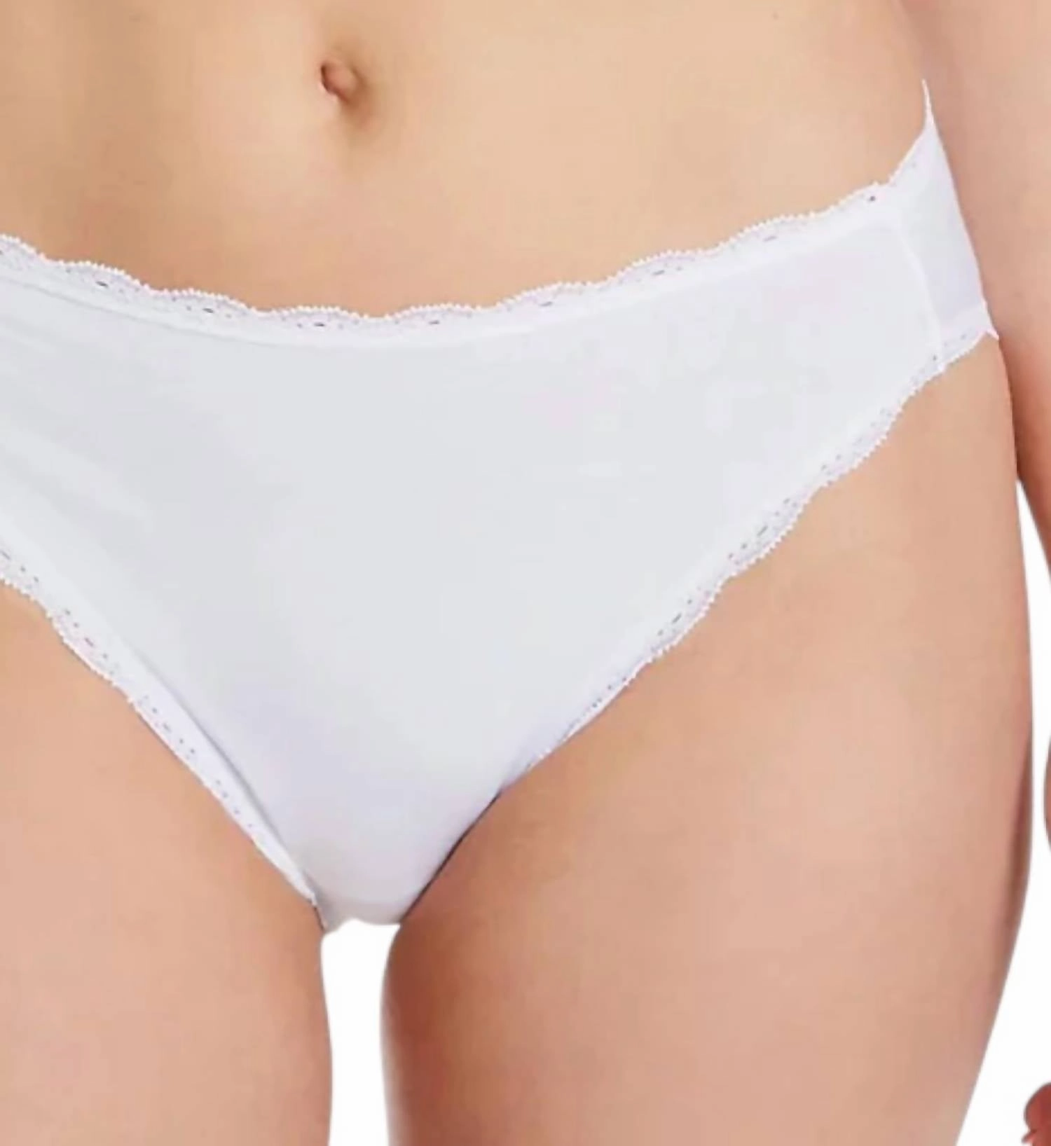 Inspired Eyelet Hi-Leg Brief Panty In White