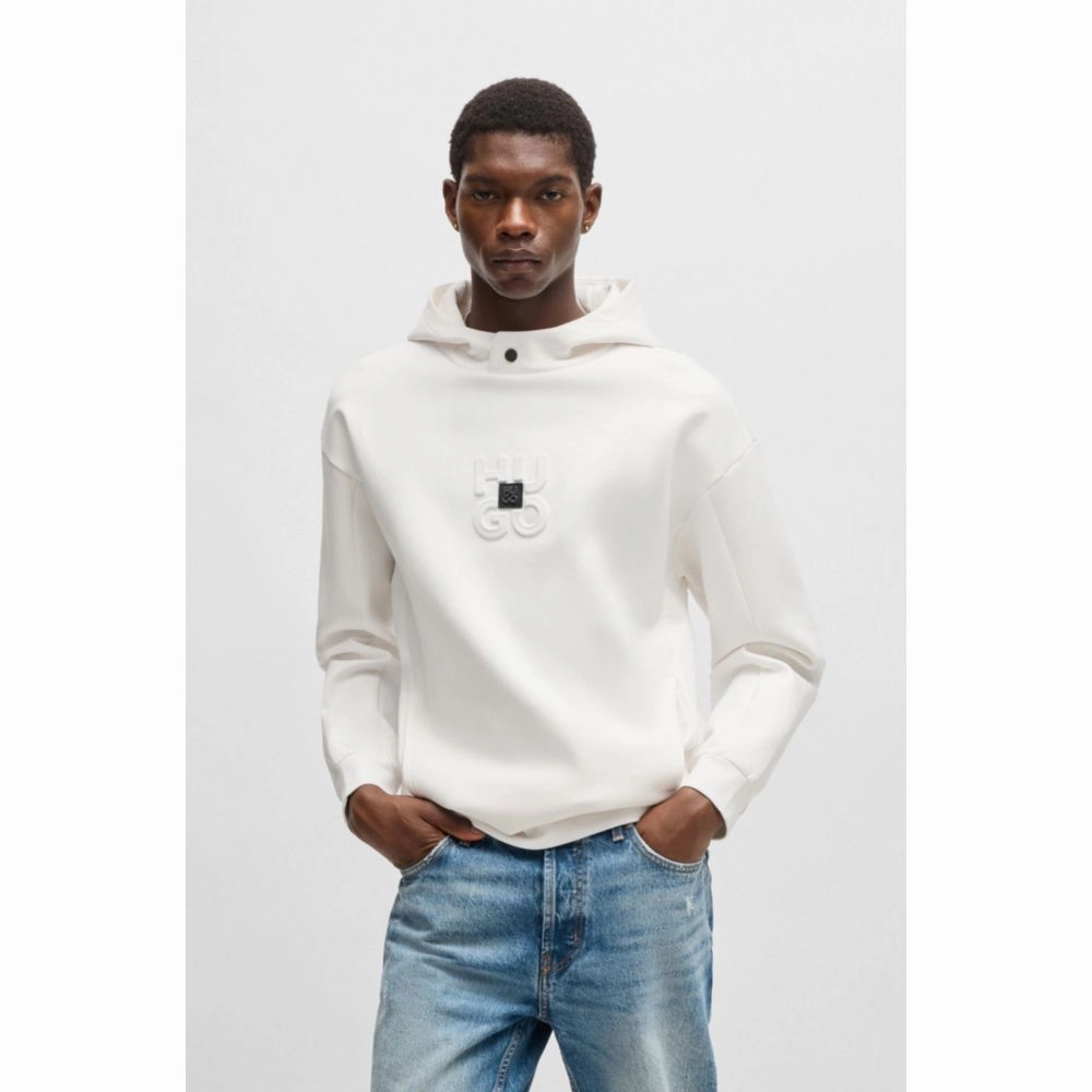 Interlock hoodie with stacked logos