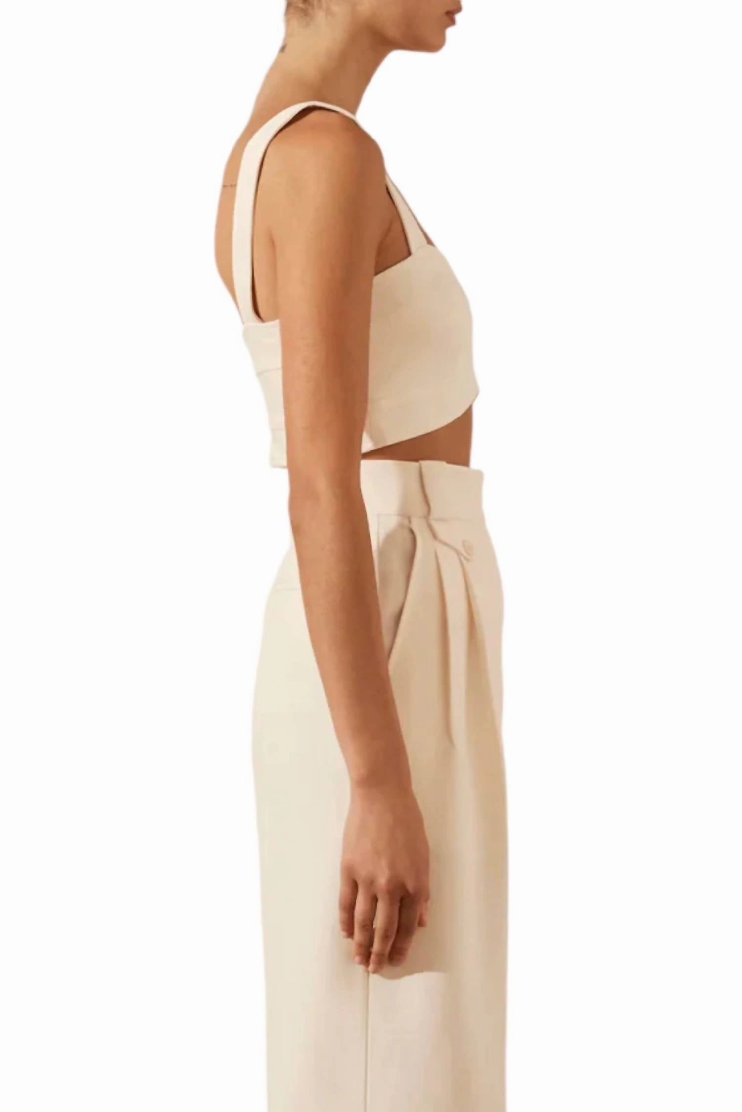 Irena Panelled Bralette In Ivory