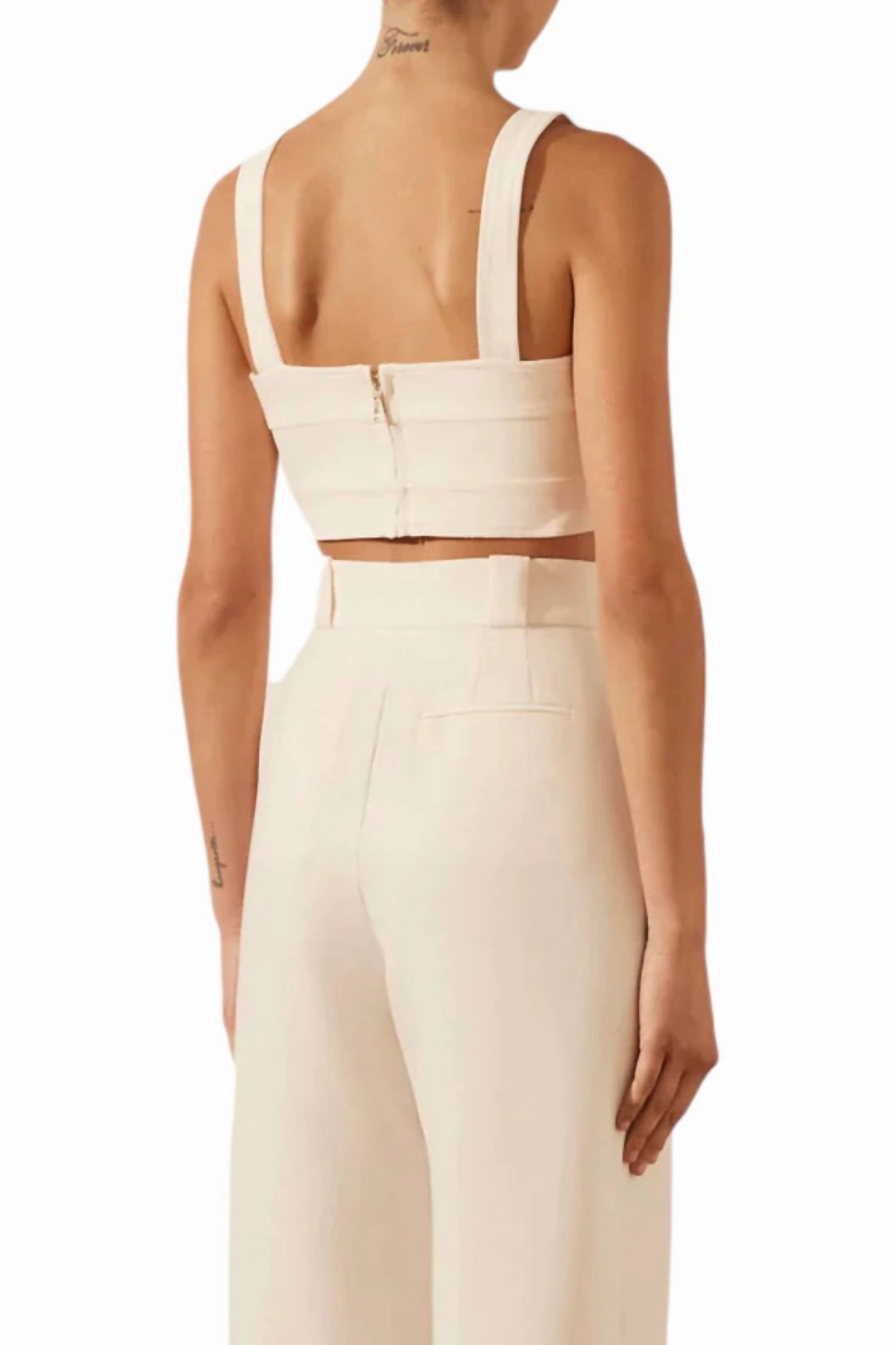 Irena Panelled Bralette In Ivory