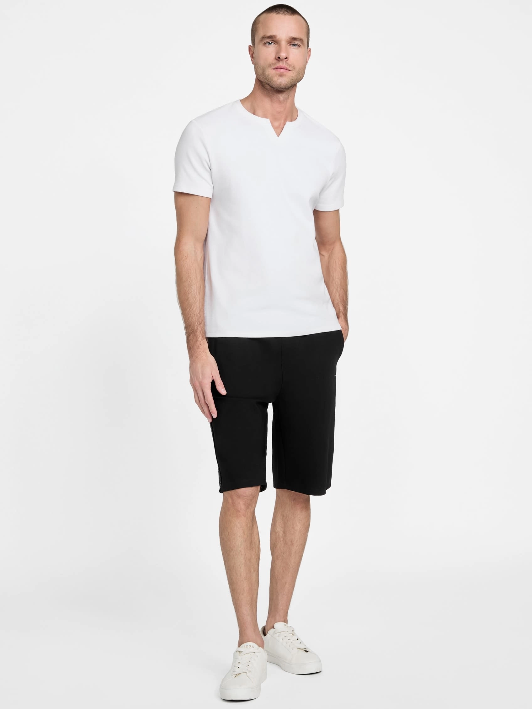 Ismael Logo-Tape Color-Block Shorts