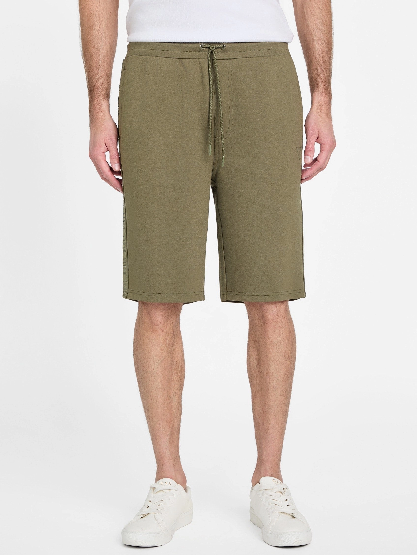 Ismael Logo-Tape Color-Block Shorts