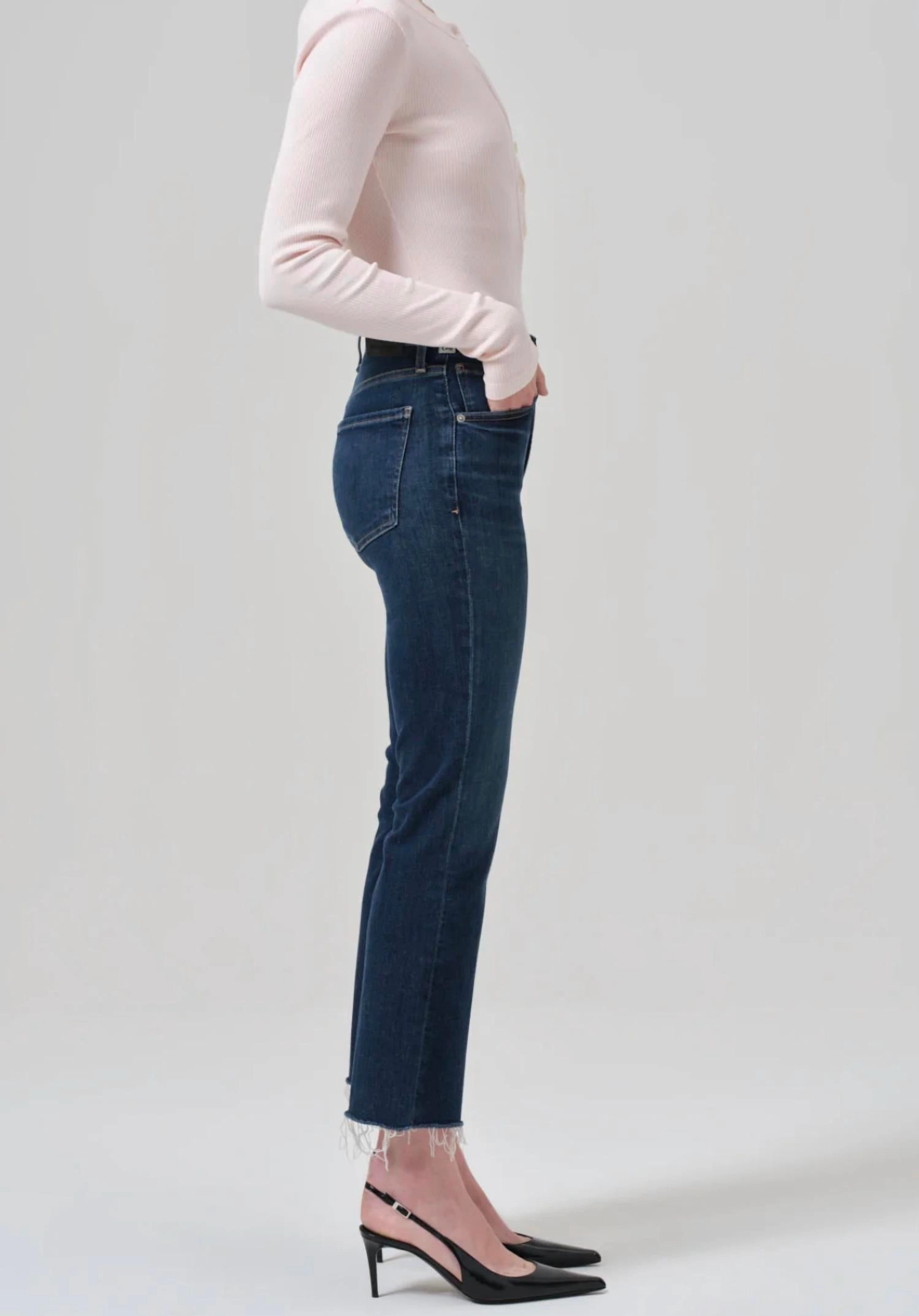 Isola Mid Rise Cropped Boot In Baltic  (Dk Indigo)