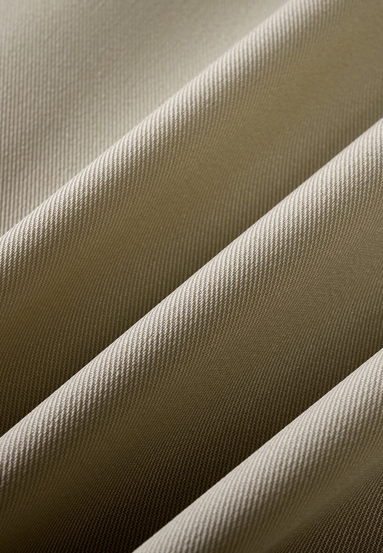 Jacket-detail Pleat-panelled Belted Dress