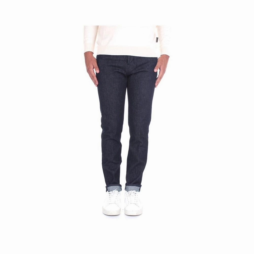 Jacob Cohen Sleek Slim Fit Designer Jeans with Leather Men's Detail