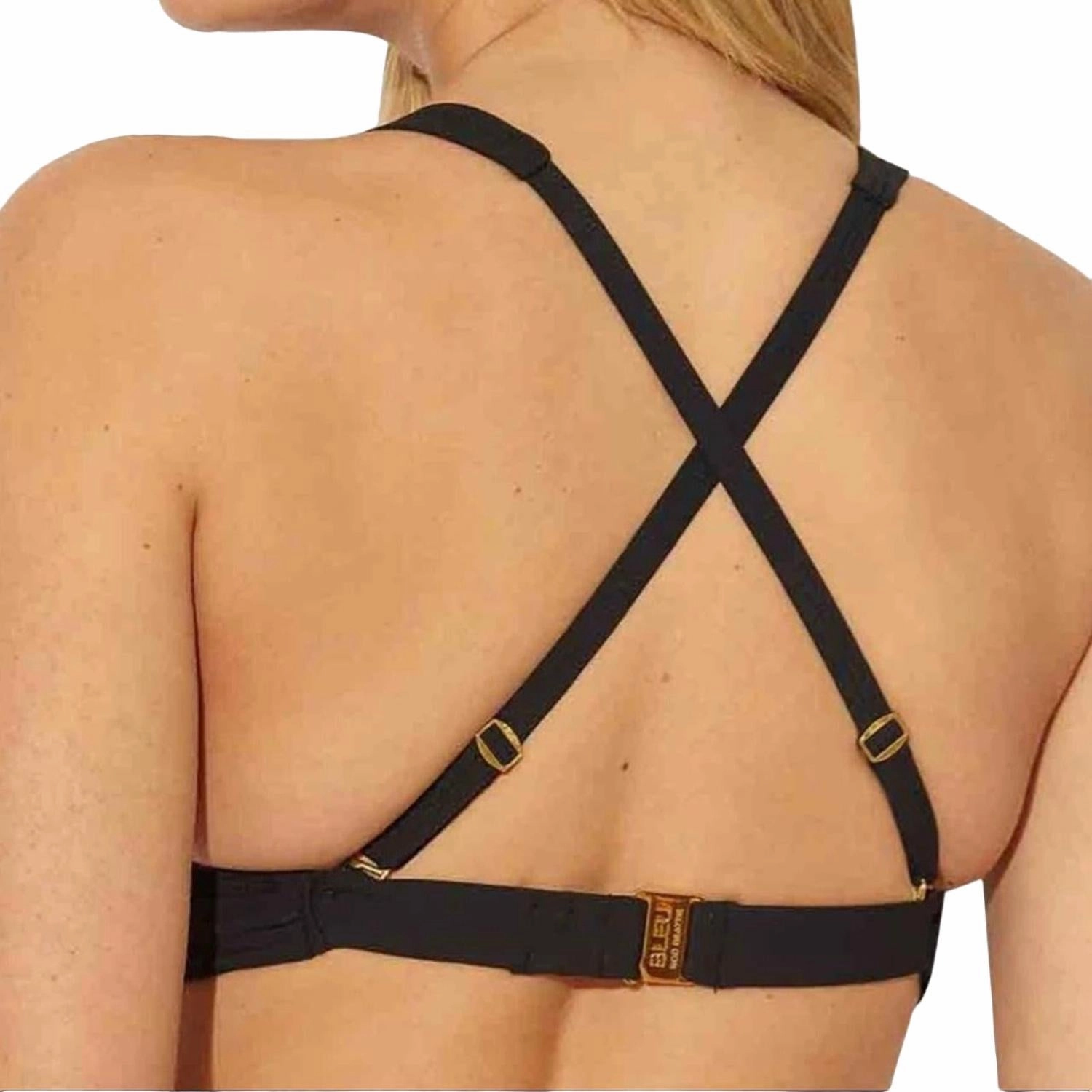 James Bonded Halter Brallete In Black