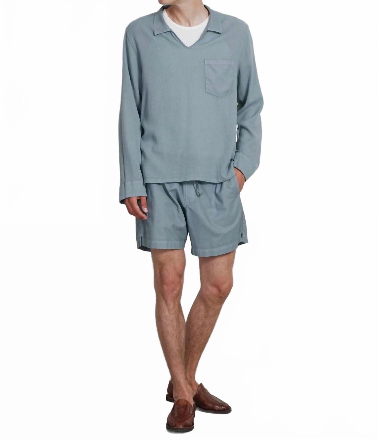 Janik - Casual Drawstring Shorts In Lagoon