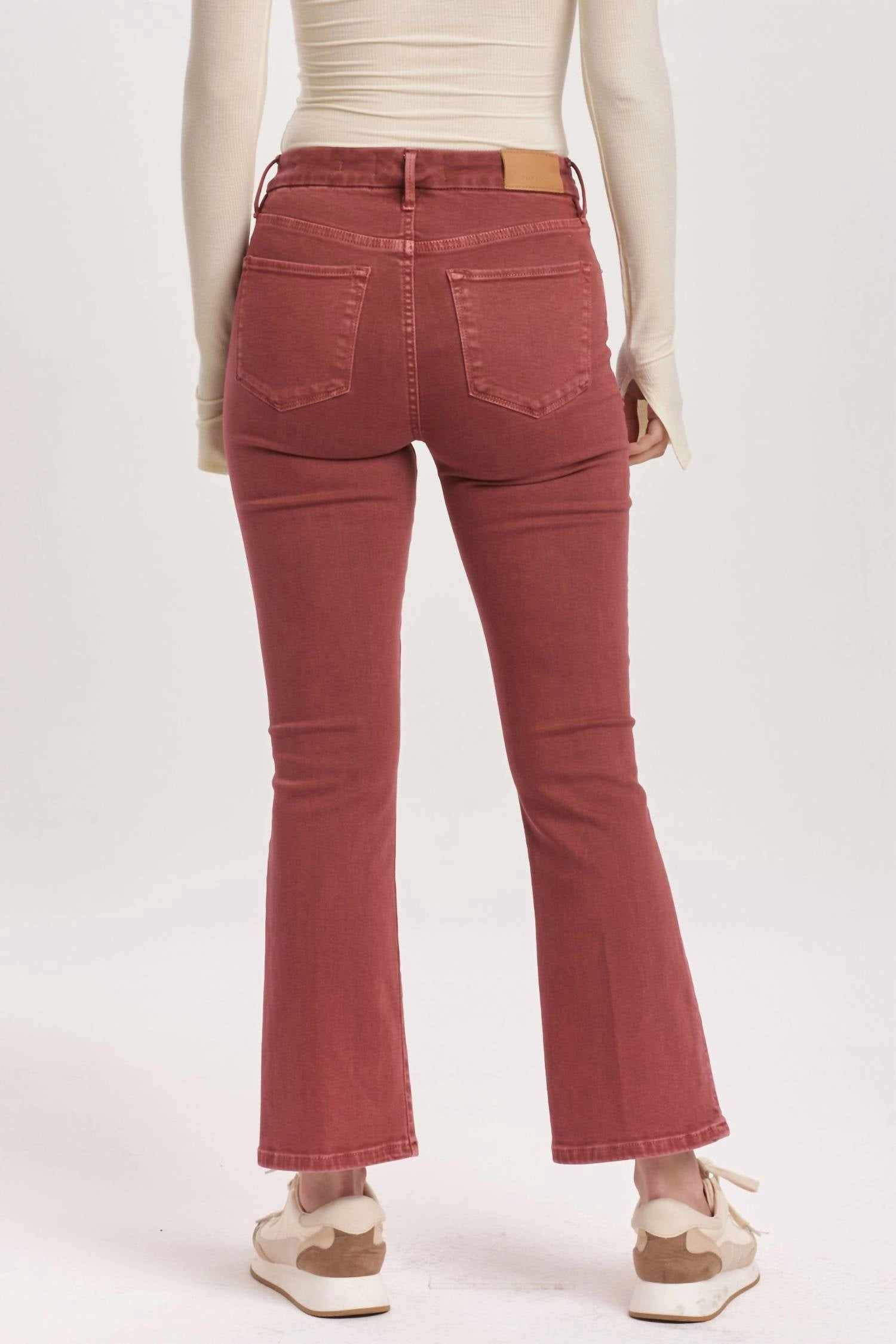 Jeanne Crop Flare In Intense Rust