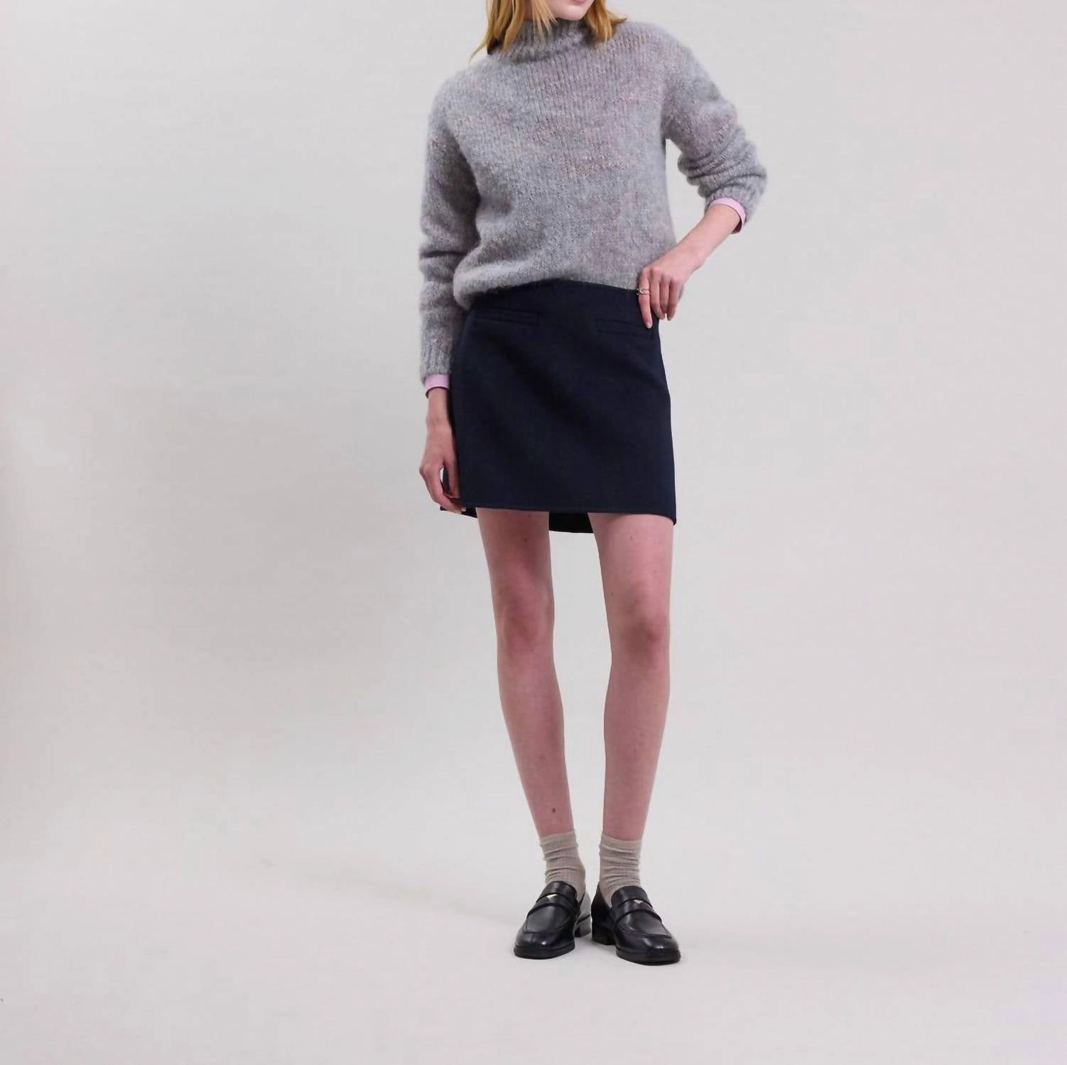 Joba Woven Skirt In Navy