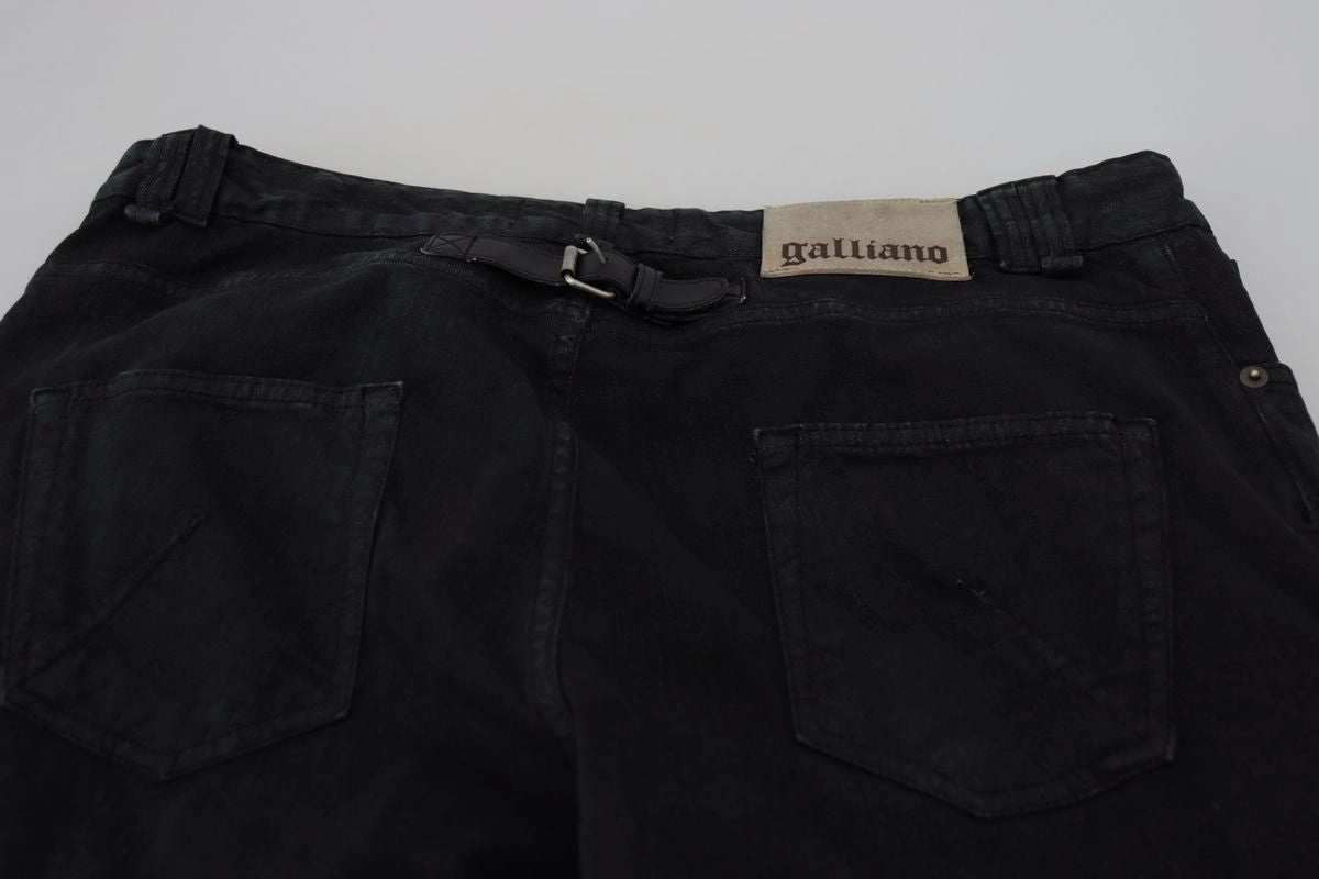 John Galliano  Cotton Back Buckle Casual blue Men's Jeans
