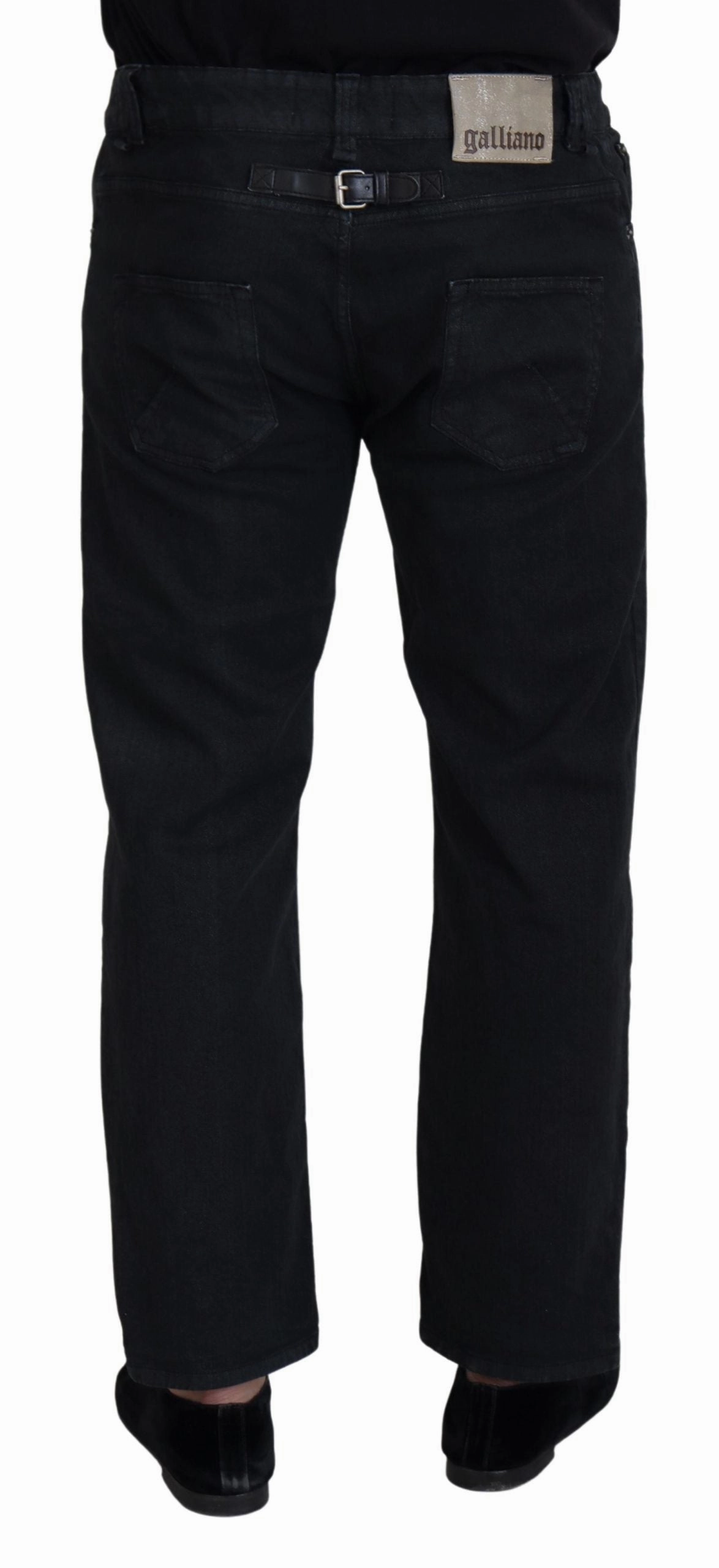 John Galliano  Cotton Back Buckle Casual blue Men's Jeans