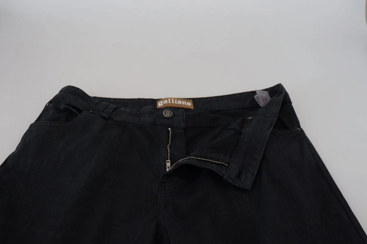 John Galliano  Cotton Back Buckle Casual blue Men's Jeans