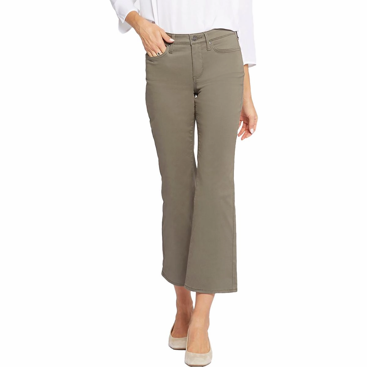 Julia Womens Relaxed High Rise Flare Jeans