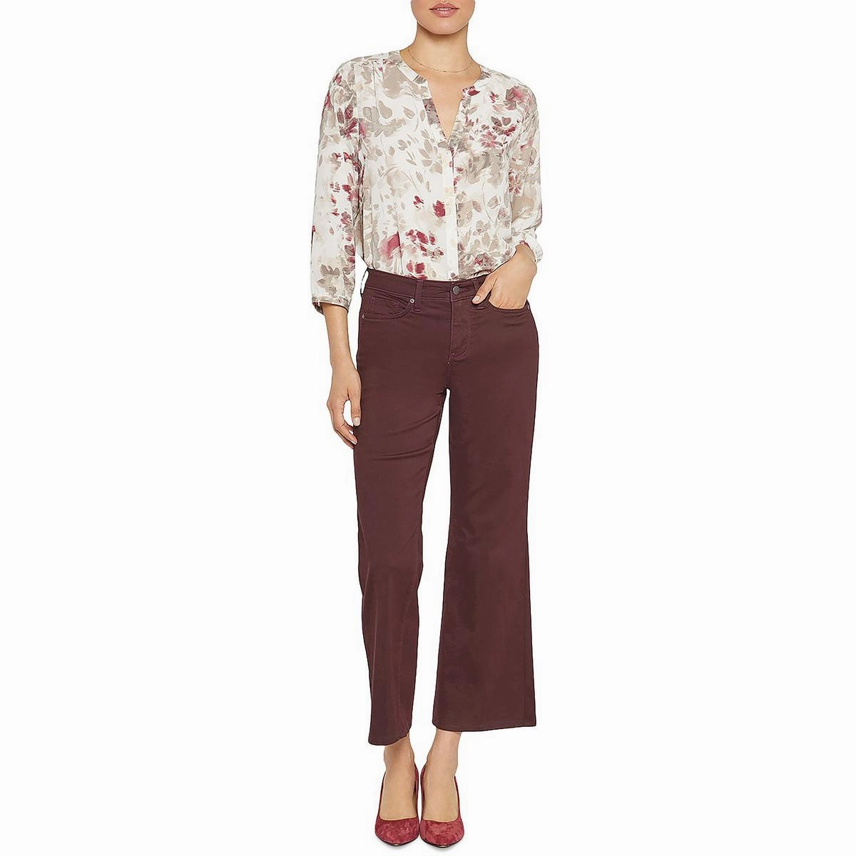 Julia Womens Relaxed High Rise Flare Jeans