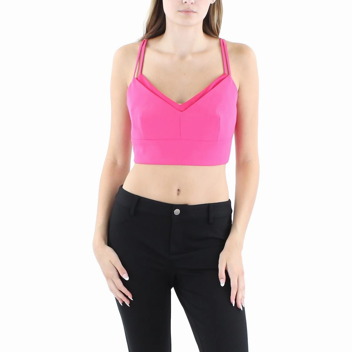 Julia Womens Solid Polyester Bralette