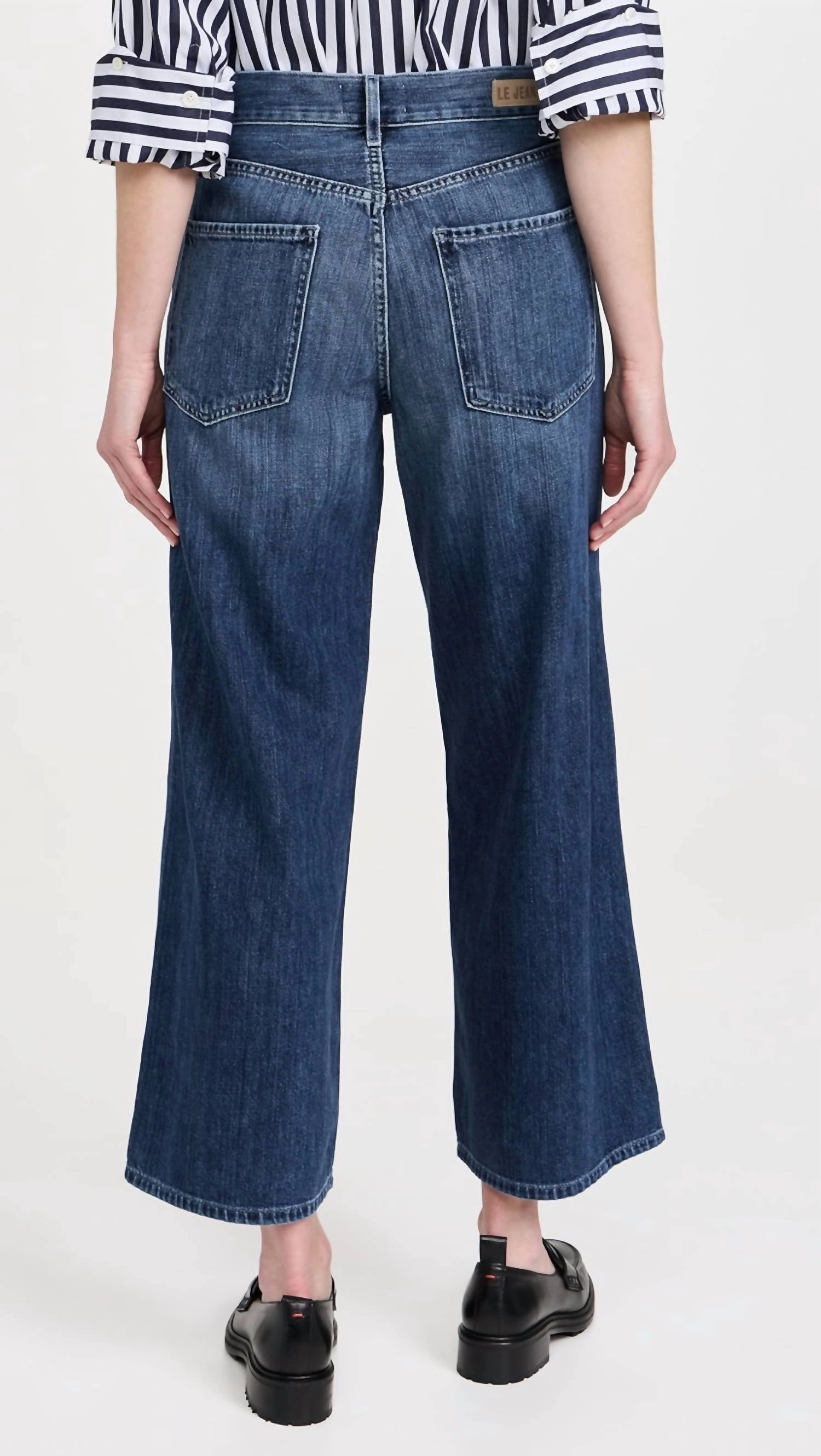 Juliette Wide Leg Ankle Jeans In Sierra Sky