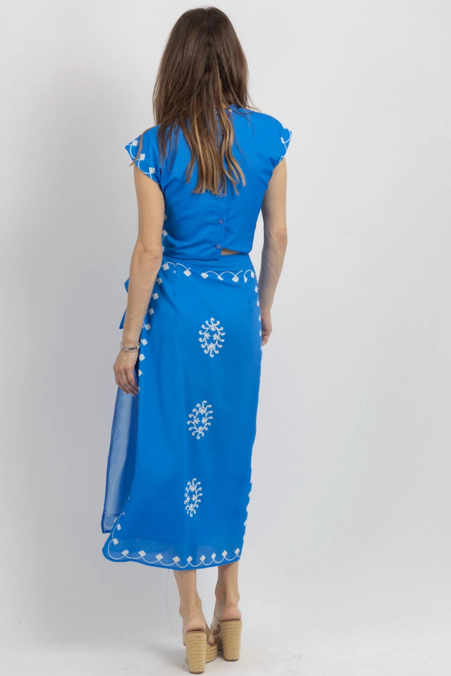 Kamora Skirt Set In Cobalt