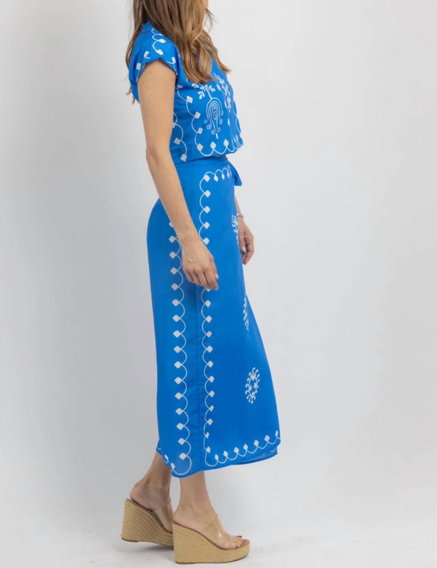 Kamora Skirt Set In Cobalt