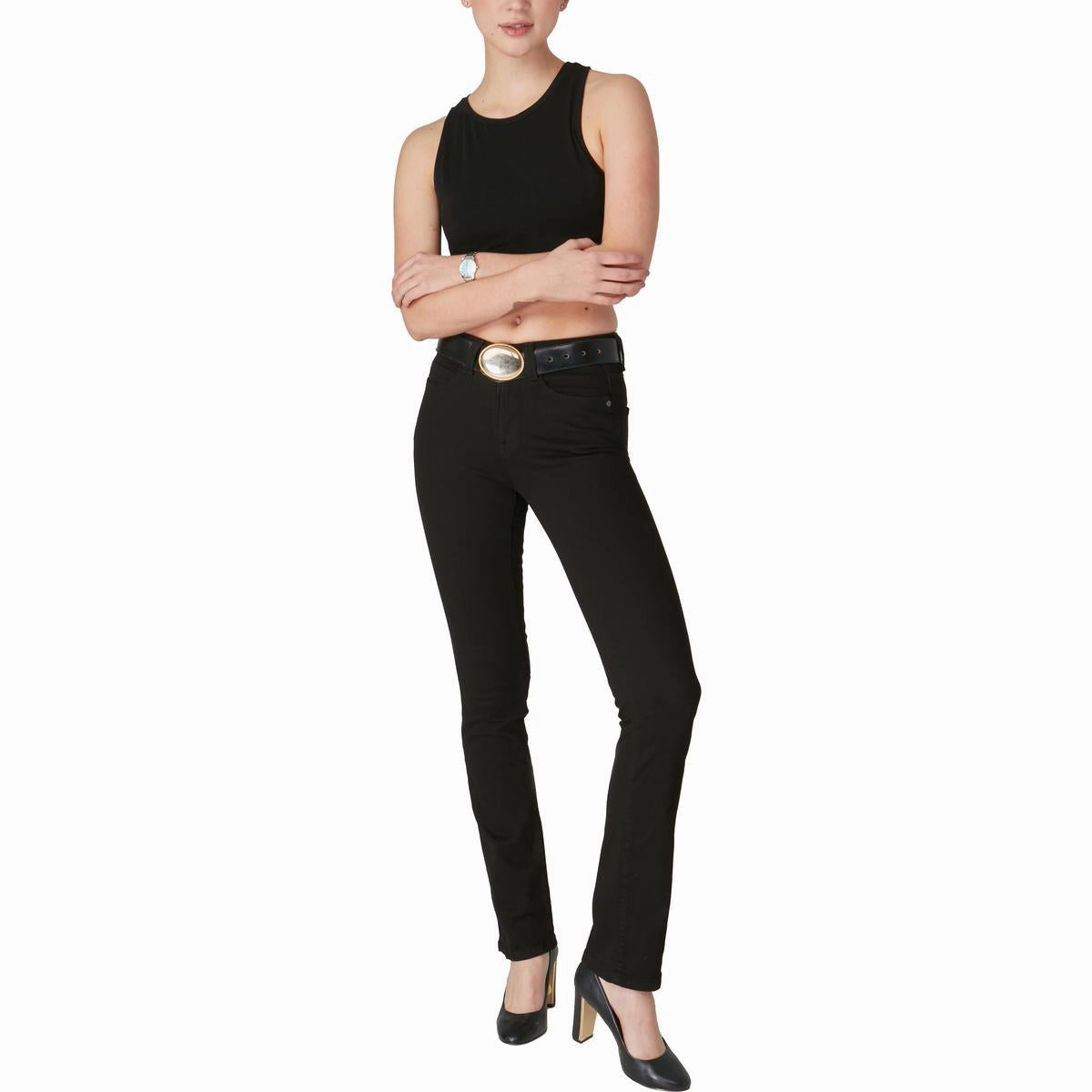 Kate Womens Pocket Denim Straight Leg Jeans