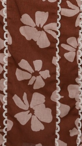 Kiva Crop Top - Brown Daylillies