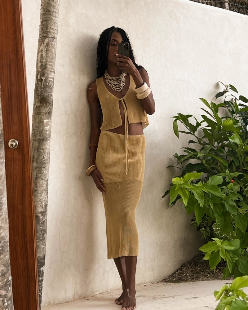 Knit Midi Skirt
