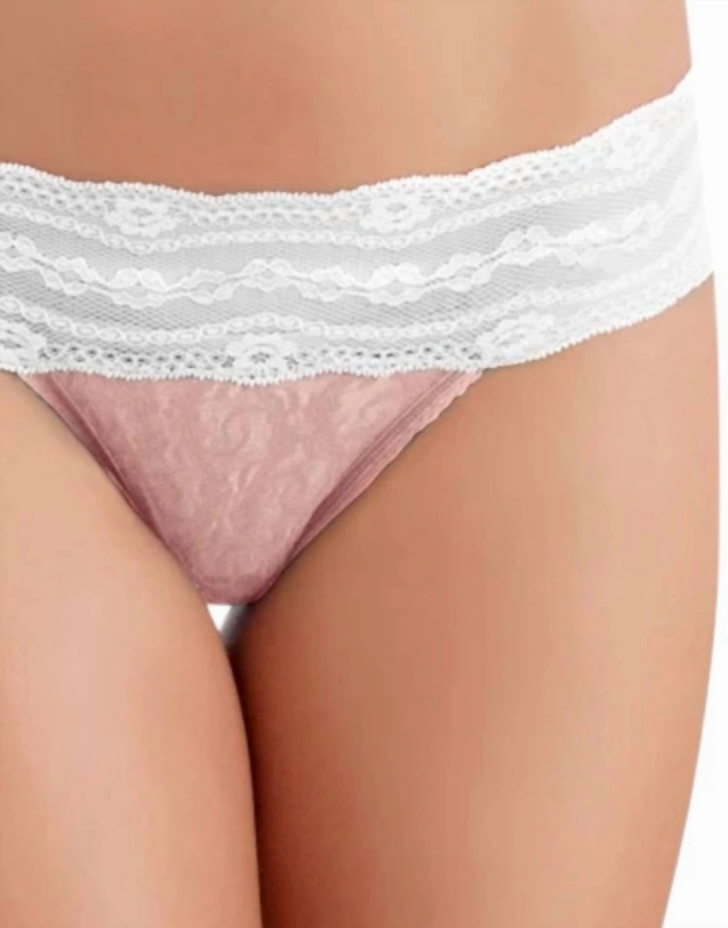 Lace Kiss Thong Panty In Naughty Naked