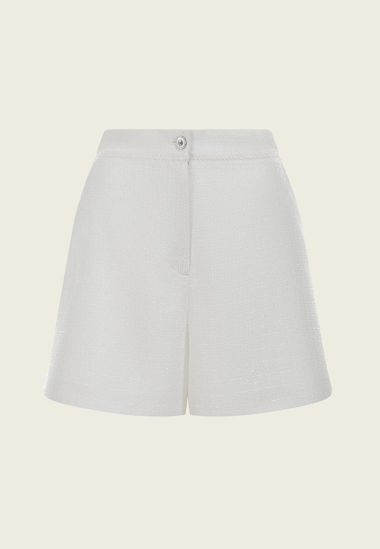 Lace-trim Slit-pocket Shorts