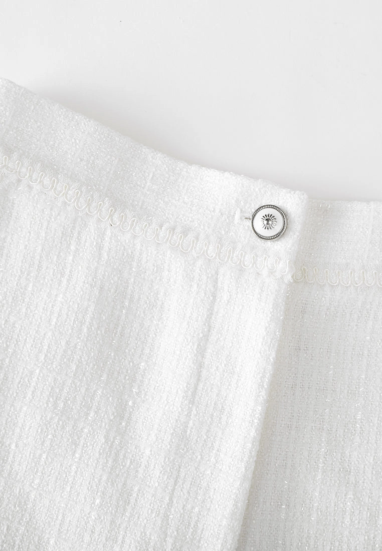 Lace-trim Slit-pocket Shorts