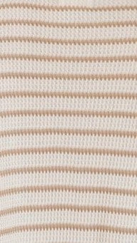 Lacole Button Up Shirt and Shorts Set - White / Beige Stripe