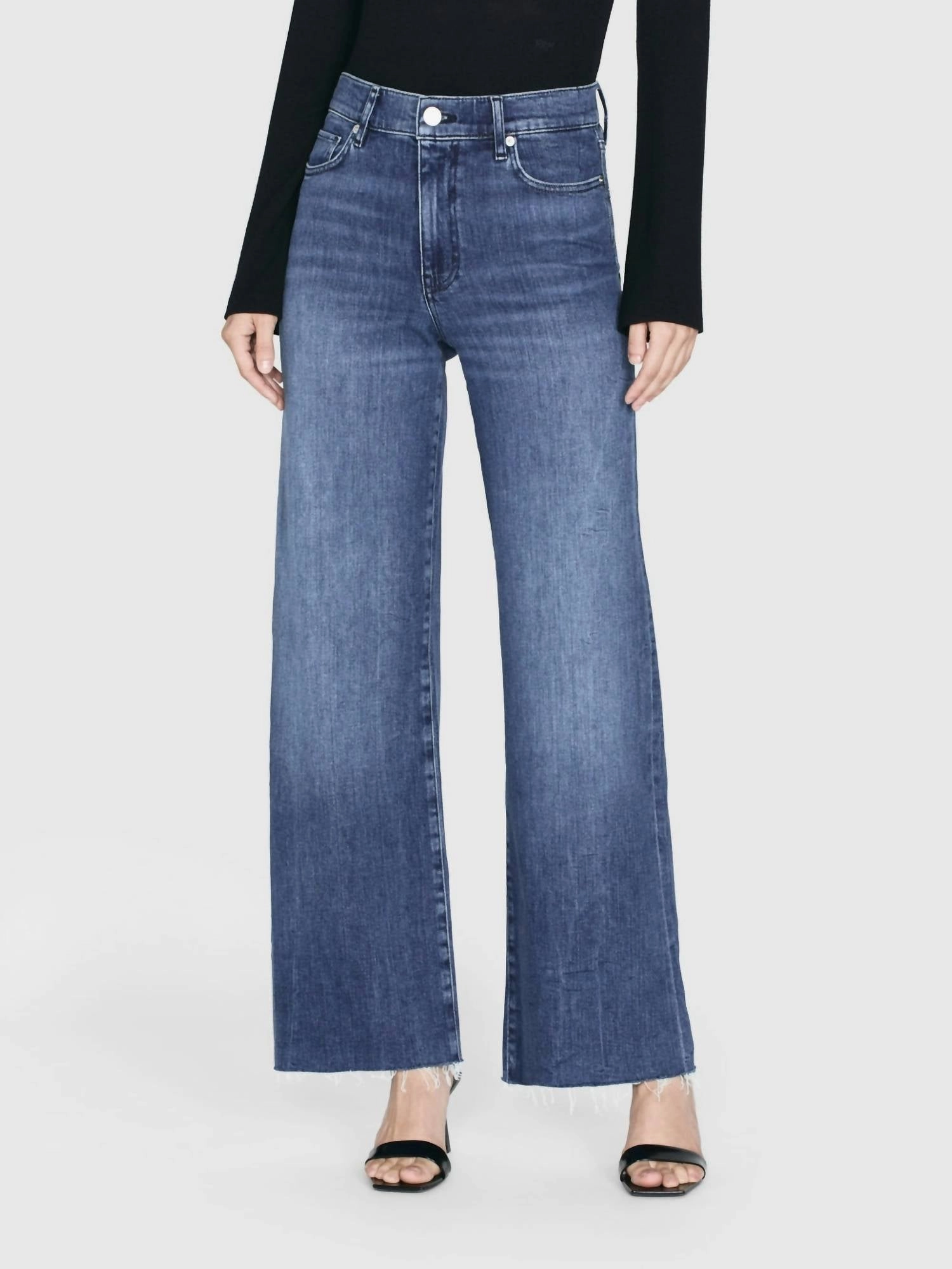 Le Slim Palazzo Raw Jeans In After Crossings